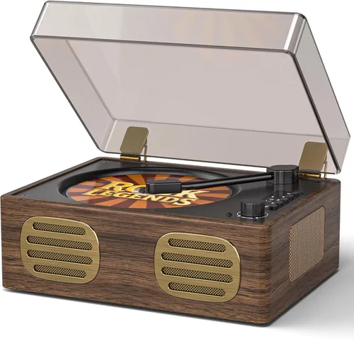 Reproductor de CD recargable portátil con altavoces mejorados, salida Bluetooth, reproductor de CD vintage con pantalla LED para soporte en el hogar