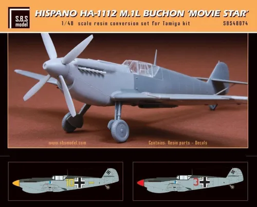 Miniatura 2 de SBS 48074 1/48 Hispano HA-1112 M.1L Buchon 'Movie Star - Kit de modelo de resina + calcomanía