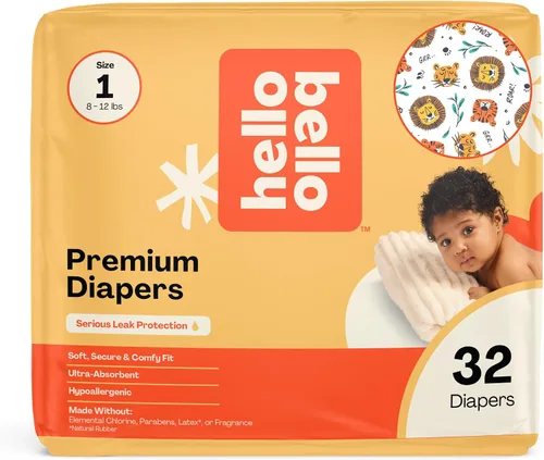 Miniatura 59 de Pañales Hello Bello, talla 4 (22-37 libras) Flower Child, 21 unidades de pañales desechables premium para bebé, hipoalergénicos con sensación suave