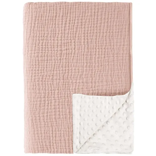 Miniatura 17 de Konssy Mantas para Bebé Unisex para Niños y Niñas, Mantas de Guardería Minky Súper Suaves con Frente de Algodón de Muselina y Respaldo de Vellón