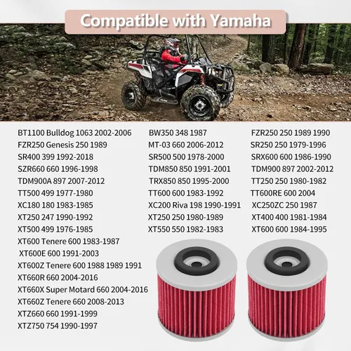 Miniatura 6 de OuYi Filtro de aceite de motocicleta para Yamaha XV125S XV250S XV500 XV535 XV700 XV750 XV920 XV1000 XV1100 Virago XVS125 XVS250 XVS650 V-star