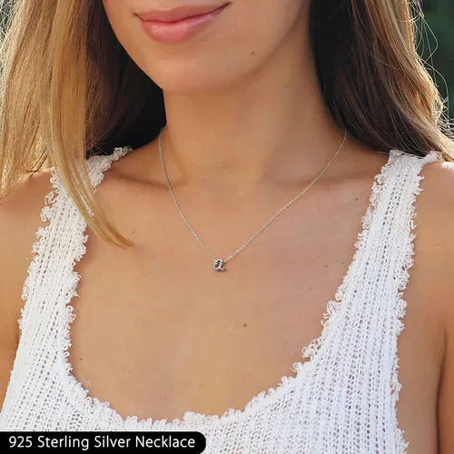 Miniatura 3 de Memorjew - Collar delicado para mujeres y niñas, con inicial en letra cursiva y de plata de ley 925, joyas para regalar el Día de la Madre