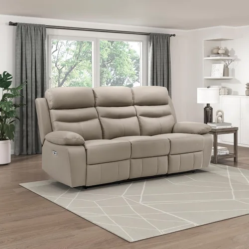 Miniatura 10 de Lexicon Silla Reclinable para Sala de Estar de Combinación de Cuero, Asientos para Cine en Casa, Sillón Reclinable Pegado a la Pared, Sillón Azul