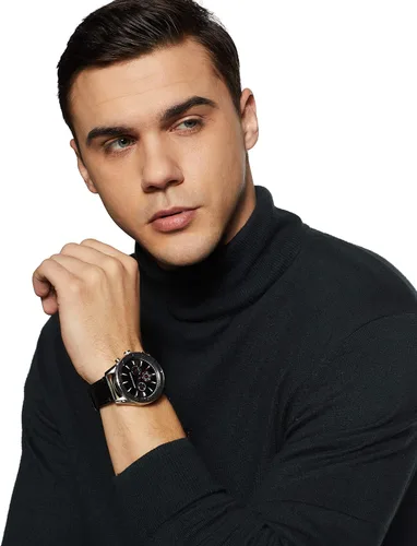 Miniatura 7 de AX ARMANI EXCHANGE - Reloj de cuero para hombre, color negro (modelo AX1817), Negro -, Cronógrafo