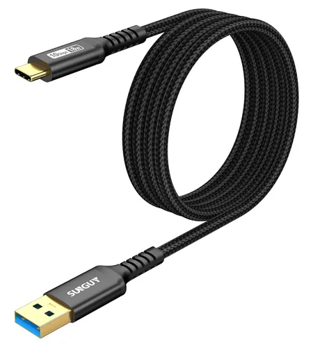 Miniatura 10 de SUNGUY Cable USB C para Android Auto de 10 Gbps, 1.5 pies 3A USB 3.1 Gen 2, carga rápida y transferencia de datos, cable USB C CarPlay, compatible