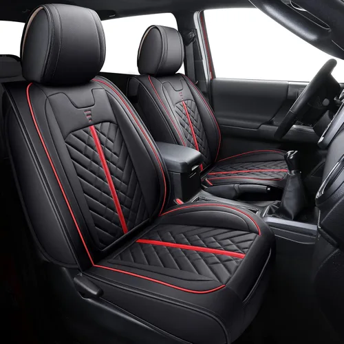 Miniatura 12 de Tomatoman Tacoma - Fundas de asiento delantero compatibles con Toyota Tacoma 2005-2022 2023 2024 2025 2026 Camiones Access Crew Extended Double Cab