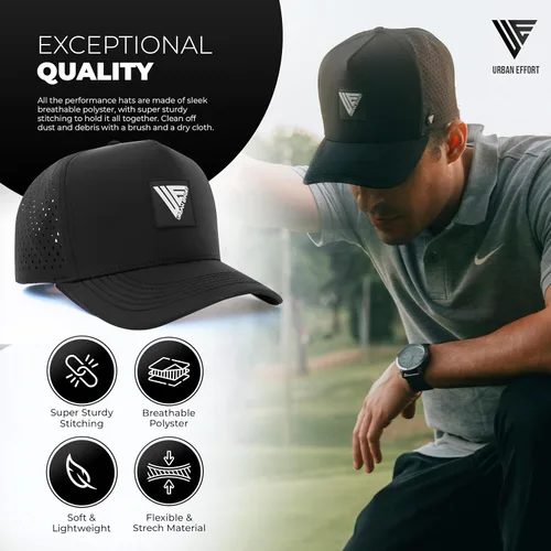 Miniatura 2 de Urban Effort Hydro Performance Hat-Water-Resistant Baseball Cap-Men and Women-Great Snapback for Golf, Adventure,Lake,Workout