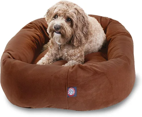 Miniatura 50 de Majestic Pet Cama para Perros Grandes Lavable de 40 Pulgadas, Mueble Ortopédico en Forma de Donut para Perros Grandes, Almohadilla y Alfombra de Gris