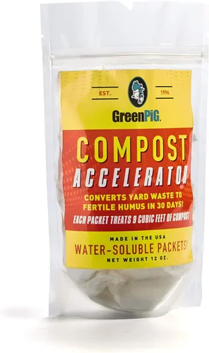 GREEN PIG El acelerador de compost convierte los desechos de patio en humus fértil en 30 días y ayuda a controlar los olores asociados con pilas de