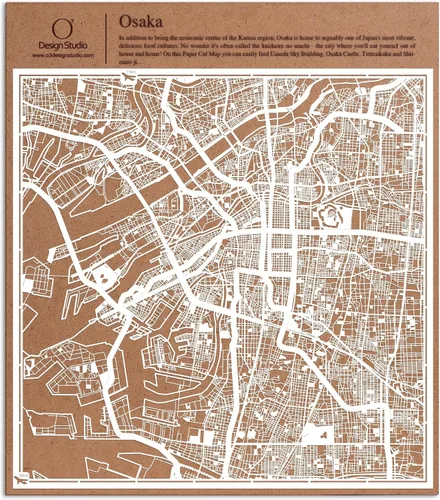 Miniatura 74 de O3 Design Studio Aberdeen - Mapa de papel cortado en papel blanco de 12 x 12 pulgadas