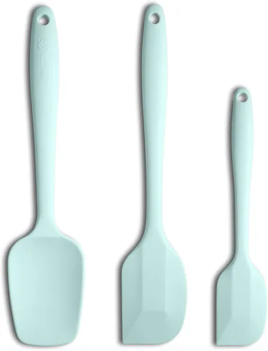 Miniatura 21 de Juego de espátulas de silicona de 3 piezas, mango ergonómico, espátulas de alta resistencia al calor, espátulas de goma antiadherentes con núcleo