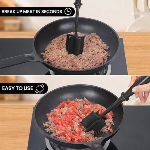 Miniatura 5 de CUNSENR Picador de carne de alta calidad, herramienta trituradora de carne molida de 5 cuchillas curvas, trituradora de carne de nailon resistente