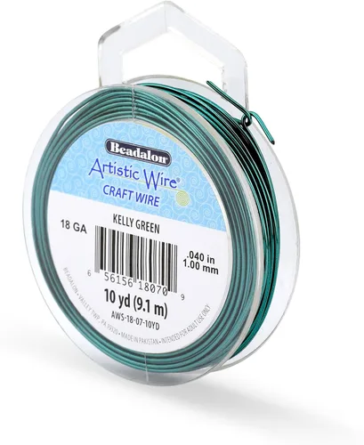 Miniatura 205 de Artistic Wire, alambre para manualidades de calibre 22 bañado en plata, resistente a las manchas, color cobre, blanco, 9,1 m