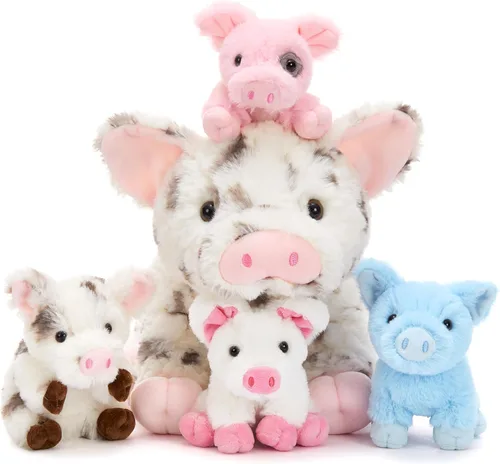 Miniatura 7 de BENINY Peluche de conejo rosa grande de 24 pulgadas – Conejito de peluche grande de Pascua, regalos para niñas y bebés, sorpresa de peluche con 3