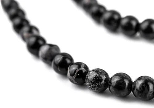 Miniatura 157 de The Bead Chest Cuentas de Jade Blanco Mate Redondas (8mm): Piedra Preciosa Orgánica Redonda Esférica de Energía con Poder de Sanación para Hacer