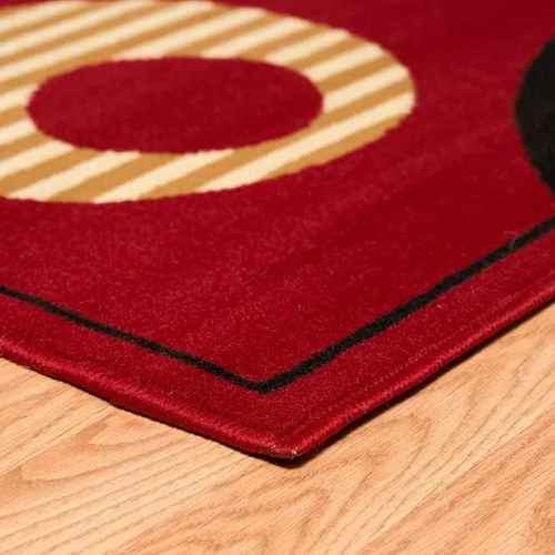 Miniatura 3 de United Weavers Dallas Hip Hop Runner - Alfombra roja de 2 x 8 pies, alfombra moderna para interiores con respaldo de yute, diseño geométrico