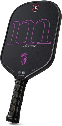 Mint Sport Mademoiselle - Pala de pickleball T700 de fibra de carbono con núcleo de polipropileno de 0.63 pulgadas, superficie giratoria