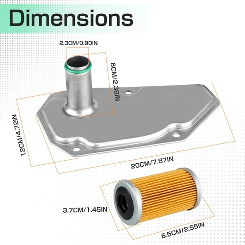 Miniatura 5 de Kit de filtros de aceite de transmisión de repuesto para 33010-JF015 Juego de tres piezas de 15 agujeros compatible con Nissan Sentra Versa Note