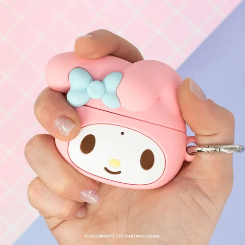 Miniatura 4 de iFace My Melody - Correa de muñeca con cuentas + funda con mosquetón My Melody Figure AirPods de 3ª