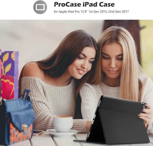 Miniatura 7 de ProCase Funda para iPad Pro 12.9 2017/2015 (modelo antiguo, 2ª y 1ª generación), funda protectora delgada con soporte para iPad Pro de 12.9 pulgadas