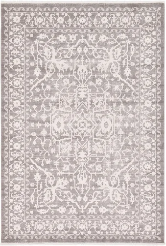 Miniatura 41 de Unique Loom Diseño tradicional clásico intrincado con detalles vintage envejecidos, alfombra de área, 3 pies 3 pulgadas x 5 pies 3 pulgadas, gris