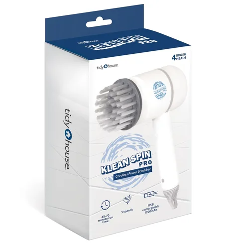 Miniatura 6 de Klean Spin - Cepillo de limpieza eléctrico inalámbrico – Limpiador de mano recargable para baño, cocina, azulejos y lechada – Incluye 4 cepillos