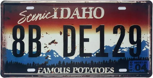 Miniatura 32 de Placa de matrícula de Wyoming de aluminio, placa decorativa de automóvil novedosa, placas de matrícula de 12"x6" para el frente del automóvil, placa