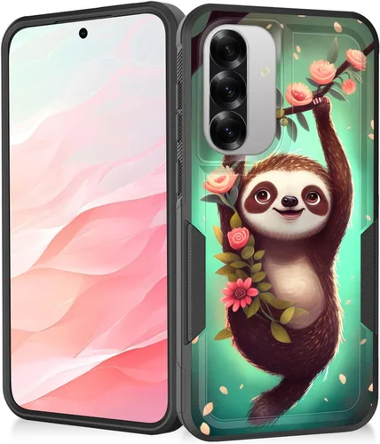 Miniatura 148 de Funda para Galaxy A14 5G, resistente de doble capa híbrida de policarbonato duro, goma suave, a prueba de golpes, funda protectora resistente