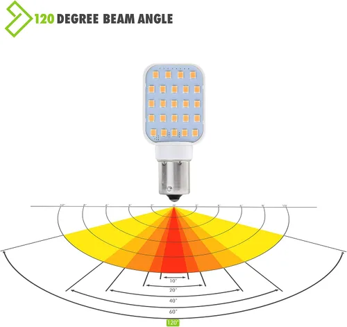 Miniatura 4 de Paquete de 2 bombillas LED giratorias para interiores de caravana, superbrillante, 312 lúmenes, 1141, 1156, BA15S, 24-SMD, bombilla de 10-30 V
