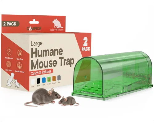 Miniatura 10 de Campior Trampa humana para ratones para casa, tamaño grande, trampas para ratones sin matar para interiores para el hogar, trampa para ratas
