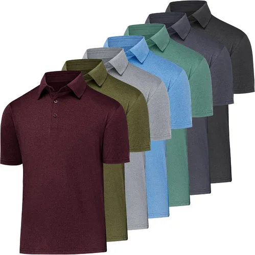 BALENNZ Polos de Golf para Hombres de Secado Rápido Camisas Polo Atléticas para Hombres de Manga Corta de Verano Casuales que Absorben la Humedad