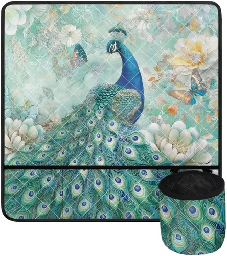 Miniatura 17 de Tapetes para máquina de coser de girasol y colibrí para mesa con bolsillos, para máquinas de coser de Acción de Gracias, alfombrillas para reducir