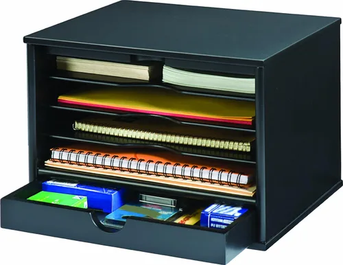 Simply Put 4720-5 - Organizador de escritorio con 4 estantes, color negro