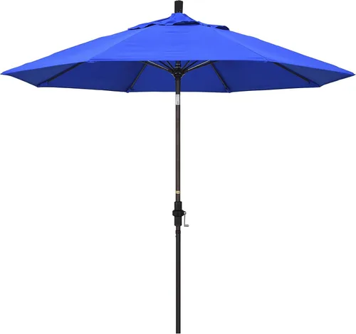 Miniatura 14 de California Umbrella GSCUF908117-5461 - Sombrilla redonda de 9 pies con poste de aluminio y varillas de fibra de vidrio para patio, 9 pies