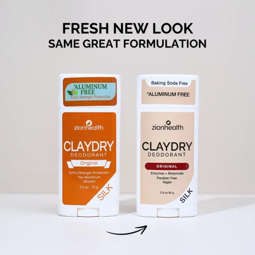 Miniatura 2 de Clay Dry Silk Desodorante Original Zion Health en barra de 2.8 onzas