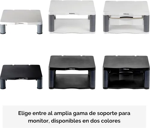 Miniatura 8 de Fellowes Soporte de monitor de altura ajustable de alta calidad, color Negro