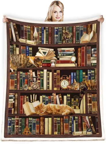 Manta de lectura, regalos para amantes de los libros, regalos para mujeres amantes de los libros, manta de regalos de bibliotecario, ideas de
