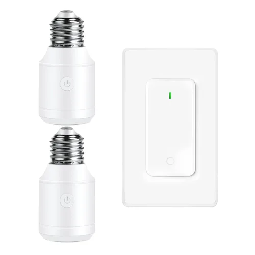 Miniatura 49 de Toma de control remoto, interruptor de luz y enchufe remoto greencycle con interruptor de luz inalámbrico, rango de 500 pies, no necesita cableado