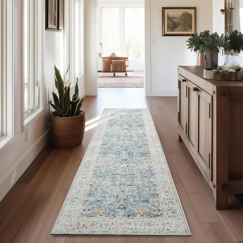 Miniatura 39 de jinchan Alfombra de entrada de 2 x 3 pulgadas, lavable, diseño floral vintage, tapete pequeño para interiores, bohemio, ligero, delgado
