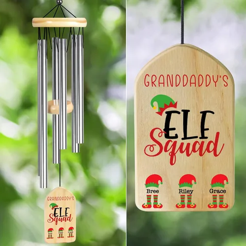 Miniatura 17 de Campanillas de viento personalizadas, regalos para abuelo para Boppa de nietos y nietos, los mejores regalos de Boppa, regalos de cumpleaños