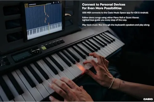 Miniatura 6 de Casio Casiotone LK-S250 - Teclado portátil iluminado de 61 teclas Respuesta táctil Sistema de iluminación de teclas, 400 tonos, modo de música