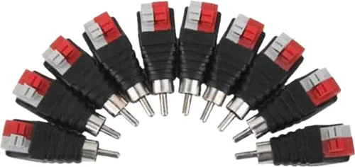 Miniatura 8 de MATTOX Cable de altavoz a audio macho RCA conector adaptador Jack Plug 10pcs/Set