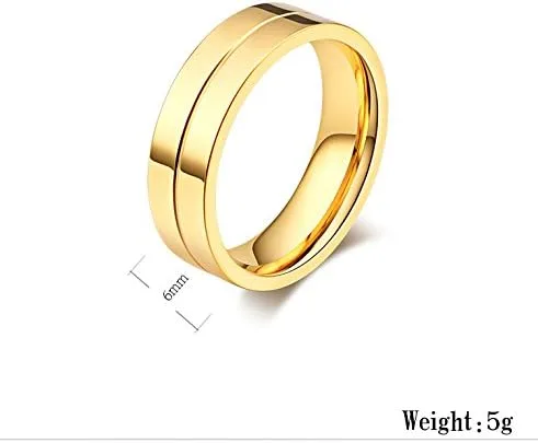 Miniatura 2 de LANHI Anillos de compromiso de acero inoxidable de 0.236in para él y ella, con circonita cúbica