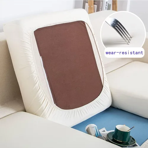 Miniatura 16 de Funda de piel sintética para sofá, funda elástica de cojín de 1/2/3/4 plazas, funda protectora impermeable de muebles para sofá, silla, asiento