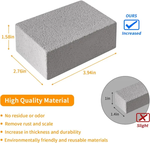 Miniatura 2 de 4TH Piedra pómez para limpieza de parrilla, ladrillo de limpieza resistente, fácil de quitar manchas difíciles para plancha/piscina/barbacoa al aire