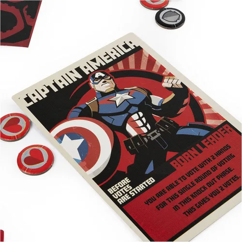 Miniatura 3 de Marvel, Hail Hydra Superhero Juego de mesa Black Panther Hulk Capitán América, calavera roja, viuda negra, Spiderman, para adultos y adolescentes a