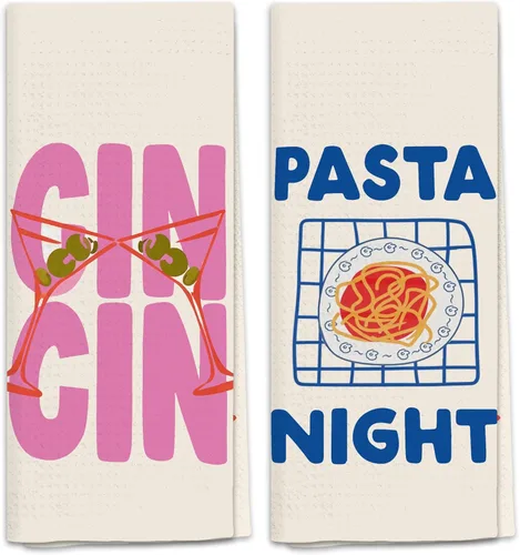 Miniatura 9 de Juego de 2 toallas de cocina italianas, decoración de cocina italiana, toallas de bar para camarero de cocina, paños de cocina retro para toallas