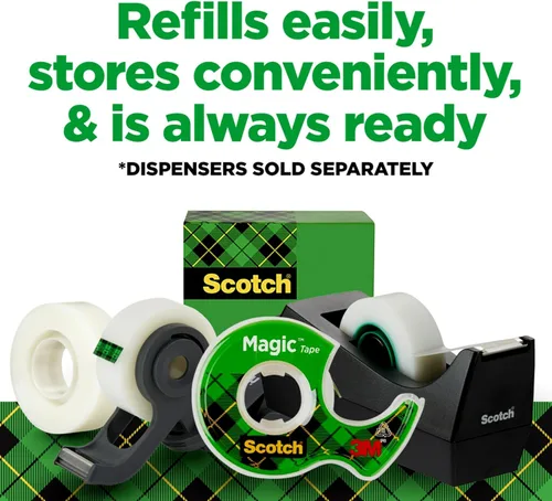 Miniatura 6 de Cinta Scotch Magic acabado mate, 3/4 x 1000 pulgadas, 2 cajas/empaques (810 K2)