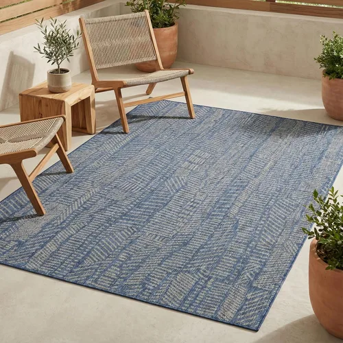 FH Home Suez - Alfombra de tejido plano para exteriores, impermeable, fácil de limpiar, resistente a las manchas, hilo de polipropileno de alta