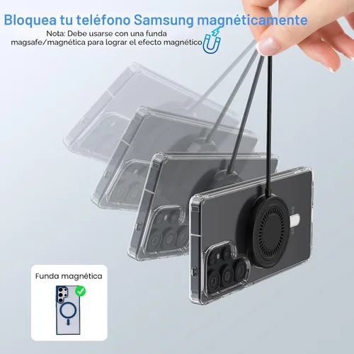 Miniatura 5 de Cargador inalámbrico magnético para Samsung con almohadilla de carga rápida para Samsung Galaxy S26 Ultra/S25 FE/S24 Ultra/S23/S22/Z Flip 7, 4 pies